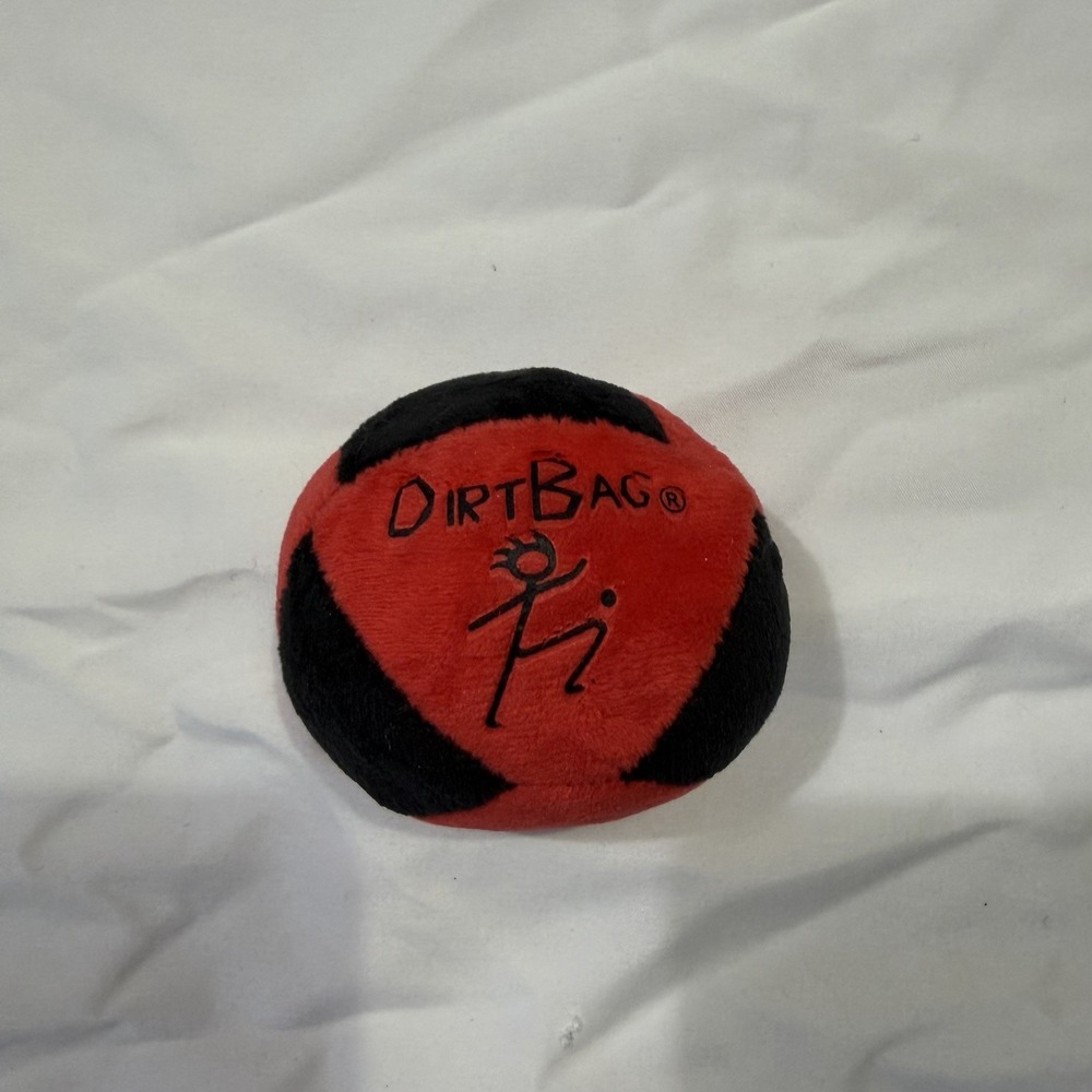 DirtBag Classic 8 Panel Footbag Hacky Sack Red Black World Footbag